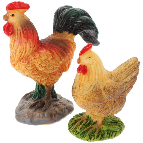 Pcs figurines poules jouet - 2,