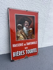 plaque émaillée ancienne bière Tantonville. Bière De Lorraine Brasserie Tourtel