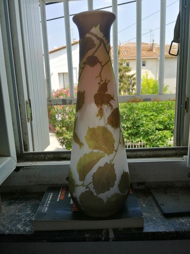 Emile gallé beau vase pâte - vase,