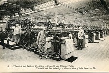 CARTE POSTALE / INDUSTRIE DES TULLES ET DENTELLES ENSEMBLE DES METIERS A TULLE