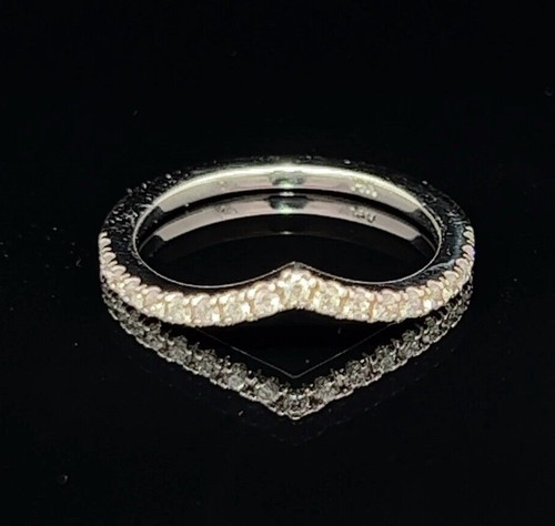 14k solid white gold 20ct - white, 0.20ct