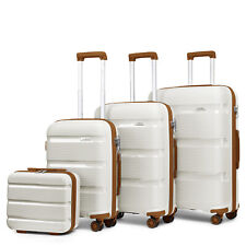 Valises rigides PP crème set
