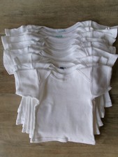 t-shirt bébé chemises de corps coton blanc 6mois 9mois 1an encolures larges