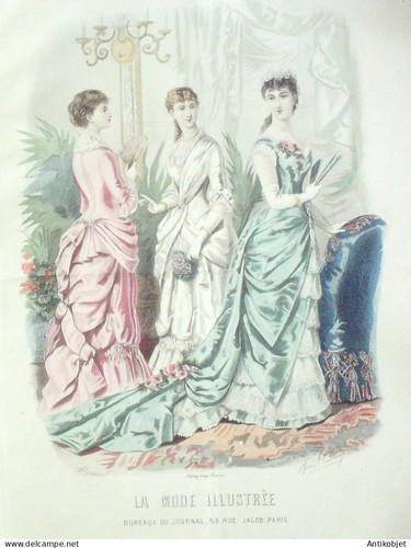 Gravure mode illustree 1882 - gravure, #