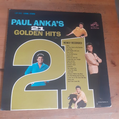 Paul anka golden hits lp - anka,