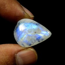 Pierre de lune cabochon bleu flash arc-en-ciel forme poire pierre précieuse n...