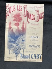 PARTITION ANCIENNE - SOUS LES GRANDS BOIS - Édouard CABY