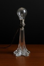 Pied De Lampe En Cristal Signé Cristallerie De Lorraine