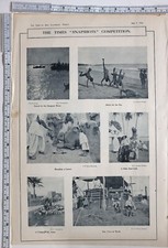 1916 Inde Imprimer Presse À Foin En Action Rangoon Rivière Marquage Chameaux