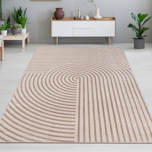 Tapis moderne beige gris avec - moderne,