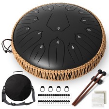 Steel Tongue Drum 13 Pouces 15 Tons D Key Tambour à Langue en Acier Tambour à...