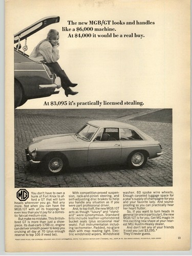 1966 mgb door - mgb/gt,