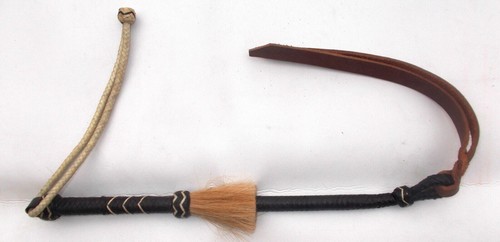 Cuir noir naturel tressé - , à