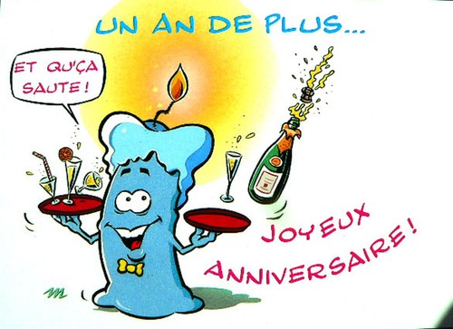 Carte postale anniversaire - postale, d'anniversaire