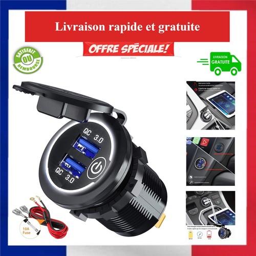 Chargeur voiture usb gemcoo - chargeur,