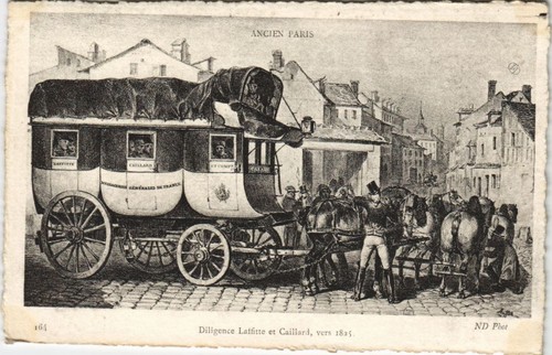 Cpa ancien paris diligence - cpa,