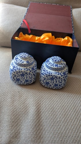 Paire ginger jars - jars, porcelaine