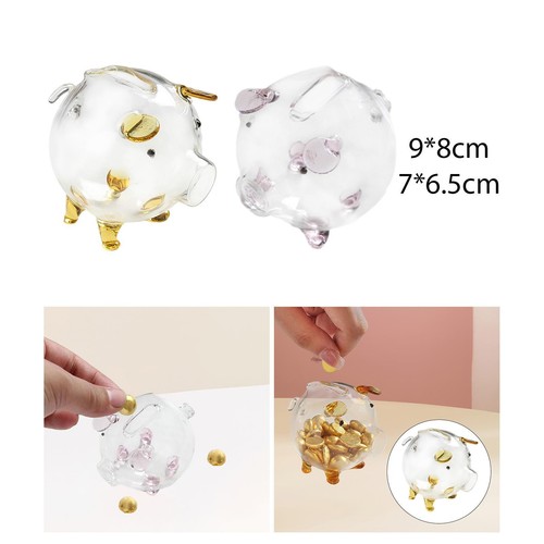 Tirelire cochon verre - tirelire, en