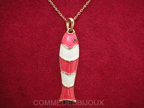 Collier poisson chocolat n - collier, n°