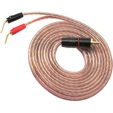Câble de haut-parleur RCA vers fiche banane - Câble audio HiFi OFC - Plaqué o...
