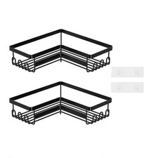 Étagère de douche d'angle d'organisation de salle de bain longue durée croche