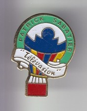RARE PINS PIN'S .. TV RADIO TF1 PATRICK SABATIER TELEVASION BALLON VERT N°2 ~DF