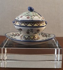 Moutardier Soupière en émaux