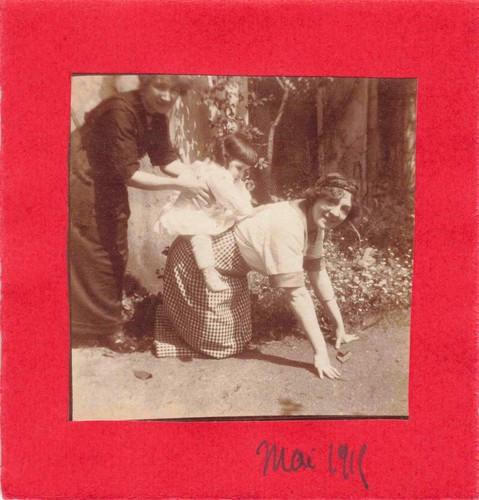 Ancienne photo contrecollee - ancienne,
