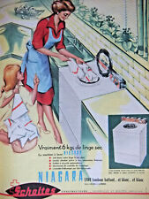 PUBLICITÉ DE PRESSE 1962 LAVE LINGE 6 KG NIAGARA DE SCHOLTES - ADVERTISING