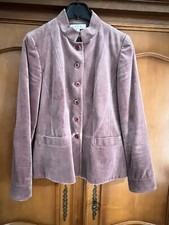 Veste 123 col Mao couleur vieux rose en velours. 