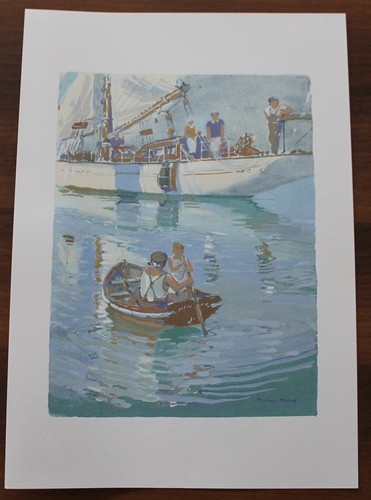 Lithographie bateau marin - lithographie,