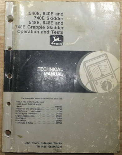 John deere 540e 640e - 740e, 548e