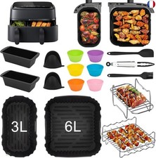 21 Pièces Moule Silicone Air Fryer,Accessoires Air Fryer Pour Philips 3000 Dual 