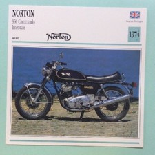 NORTON 850 COMMANDO INTERSTATE 1974 Moto Fiche de Collection Atlas Image Photo
