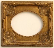 Cadre OVALE En Bois Feuille D'Or Pour Cadres, Photos, Impressions, Posters, Etc.