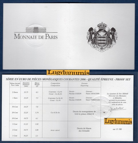Monaco 2006 certificat - 2006,