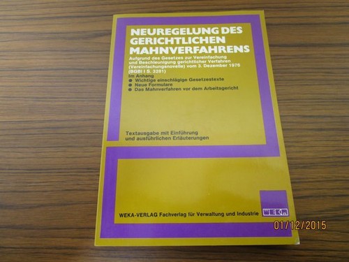 Taschenbuch neuregelung des - -,