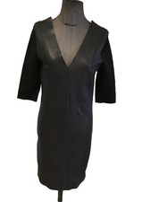 Superbe Robe Cuir Noir Hôtel Particulier M Tbe Authentique 
