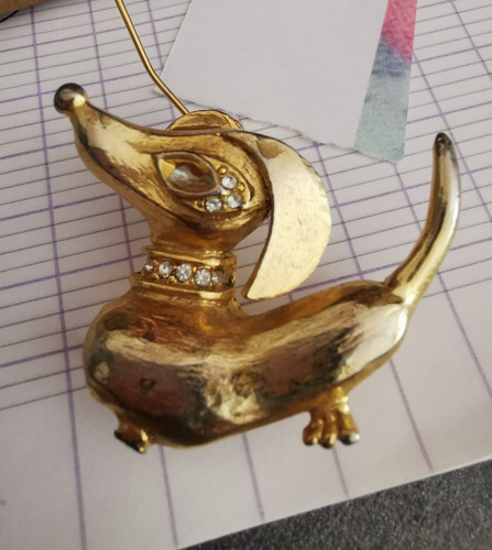 Broche vintage chien - , teckel