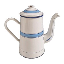 Ancienne Cafetière Signée Japy En Tôle Émaillée Collection Vintage Rétro Cuisine