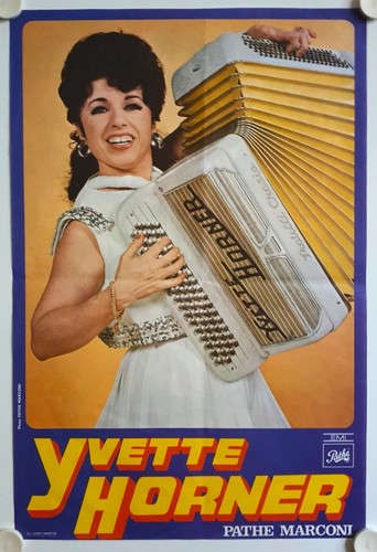 Affiche accordéon yvette - accordéon,