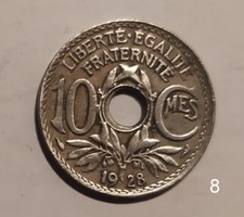 Piece 10 centimes 1928 fautée