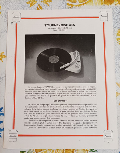 Ancienne brochure technique - brochure,