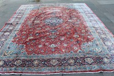 Tapis Oriental En Laine Rouge