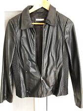 Blouson en cuir noir marque Amand Thiery