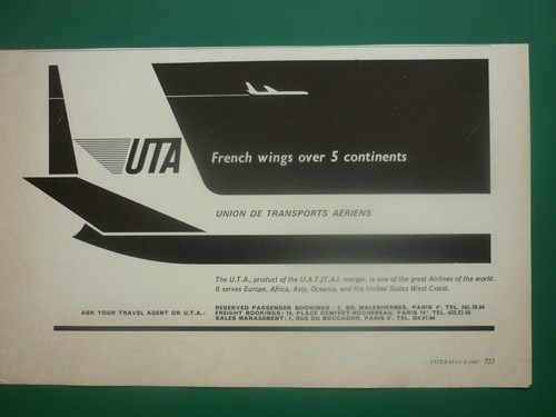 1965 pub compagnie uta uat - compagnie,