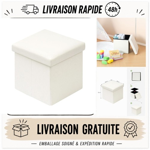 Pouf coffre pliable - , 30