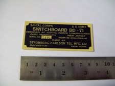 militaria plaque radio US poste 6 lignes SWITCHBOARD BD-71