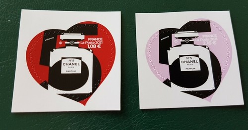 Timbres france paire - timbres, coeurs