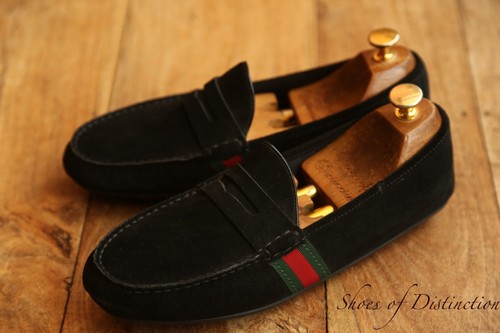 Mocassins gucci noir daim - mocassins,